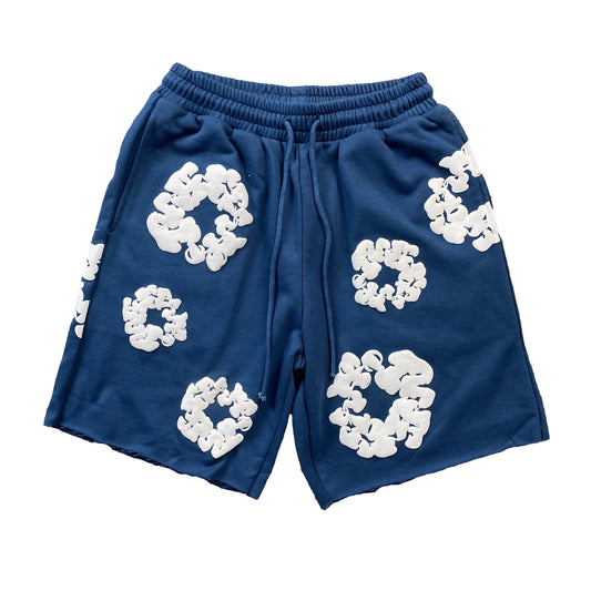 DENIM TEARS THE COTTON WREATH SHORTS BLUE