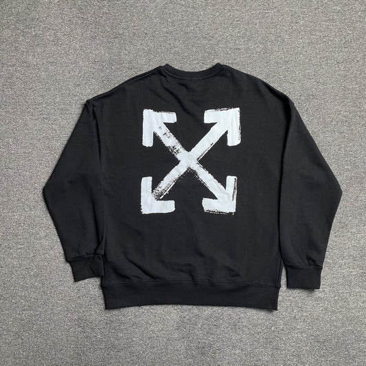 OFF WHITE PAINT ARROW CREWNECK BLACK