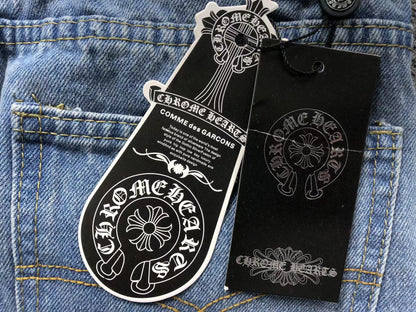 Chrome Hearts Cross Patch Pantalon Jeans Azul