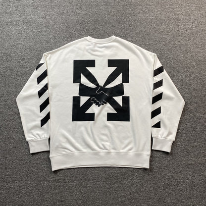 OFF WHITE AGREEMENT CREWNECK WHITE