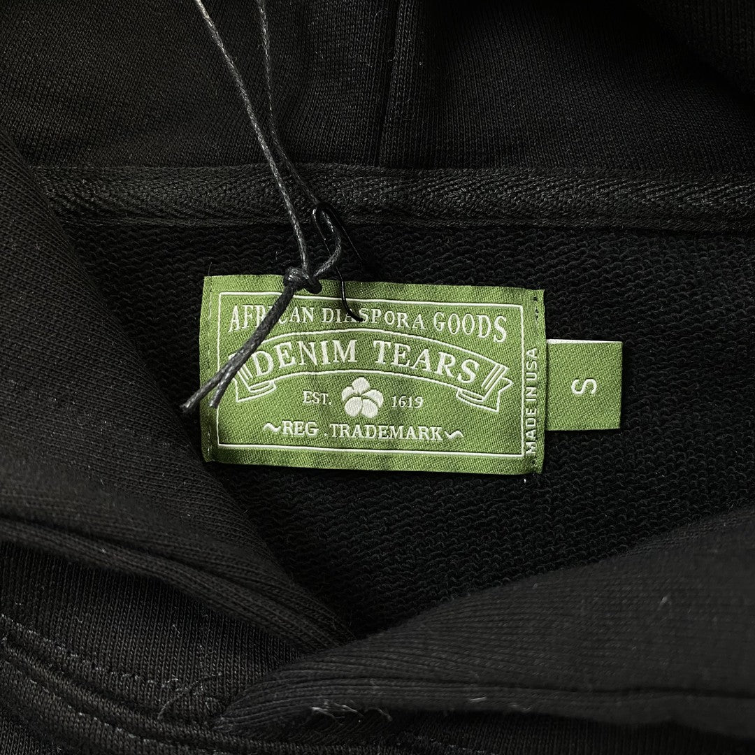 DENIM TEARS THE COTTON WREATH HOODIE BLACK