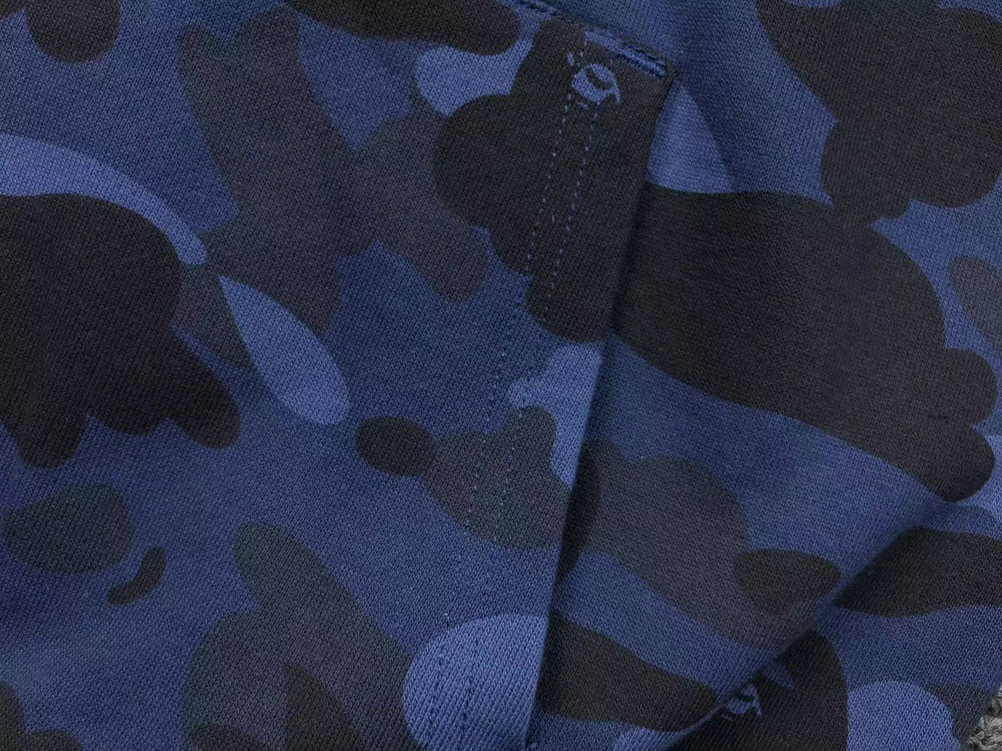 BAPE COLOR CAMO SHARK WIDE FULL ZIP DOUBLE HOODIE BLUE