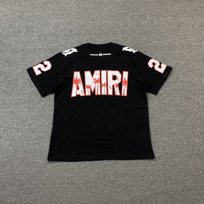 AMIRI 22 FOOTBALL JERSEY TEE BLACK