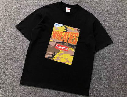 SUPREME WHEATIES TEE BLACK