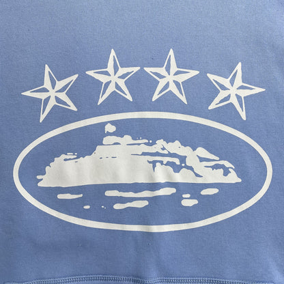 CORTEIZ ALCATRAZ 4 STARZ HOODIE BABY BLUE