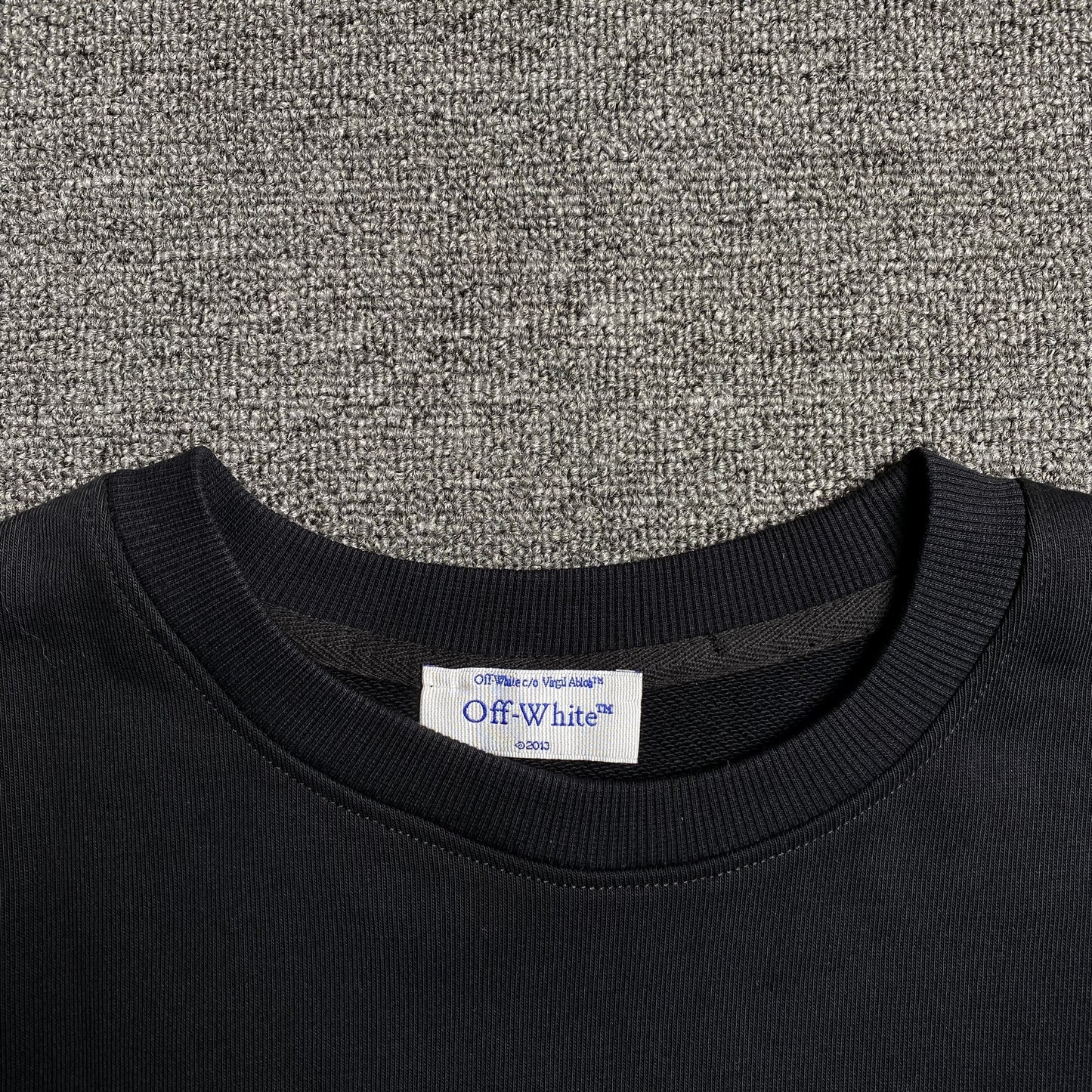 OFF WHITE SCRIBBLE DIAG CREWNECK BLACK