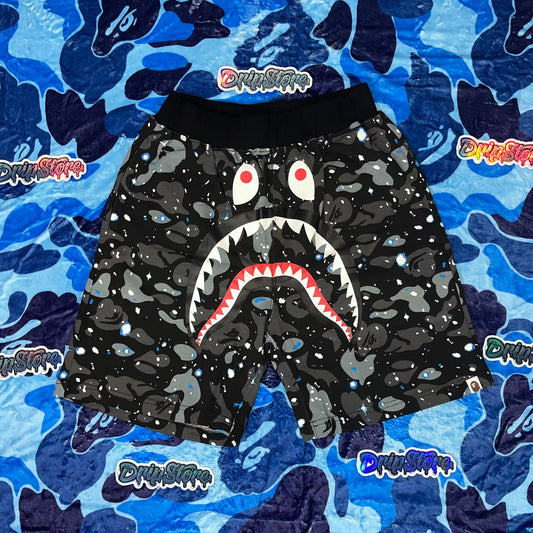 BAPE SPACE CAMO SHARK SWEAT SHORTS (SS21)