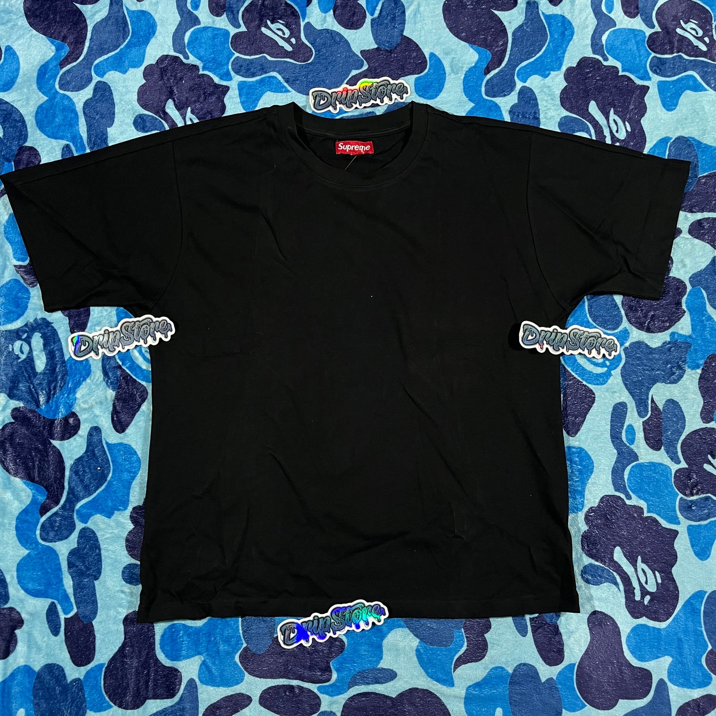 Remera Supreme Intarsia Negra XL