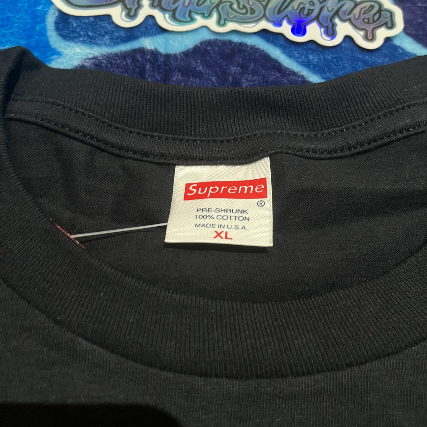 SUPREME CHROME LOGO TEE BLACK