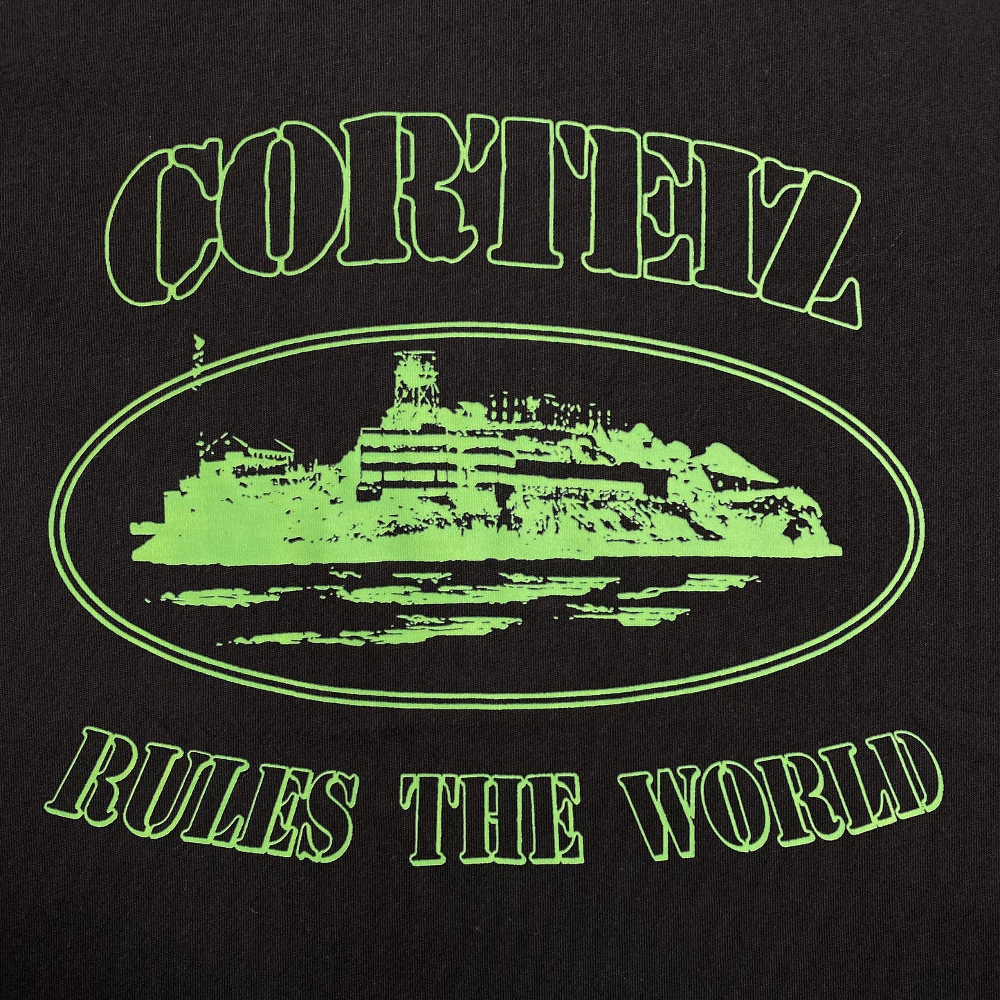 CORTEIZ ALCATRAZ RULES THE WORLD TEE BLACK