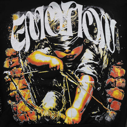 Buzo Mixed Emotion Archer Rhinestone Negro