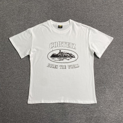 CORTEIZ ALCATRAZ RULES THE WORLD TEE WHITE