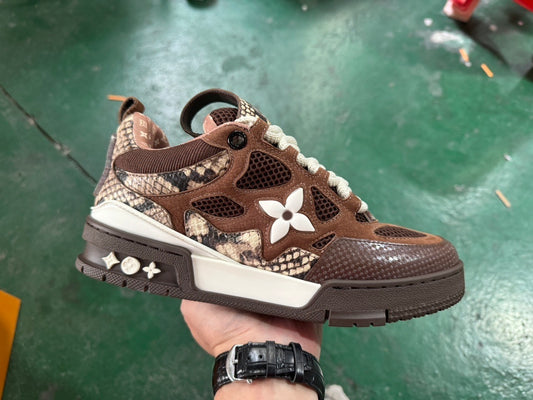 Louis Vuitton Skate Sneaker Snakeskin Marrón