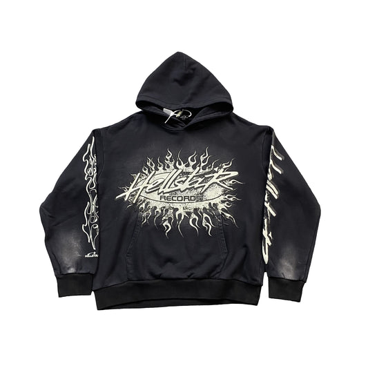 HELLSTAR STUDIOS RECORDS HOODIE BLACK