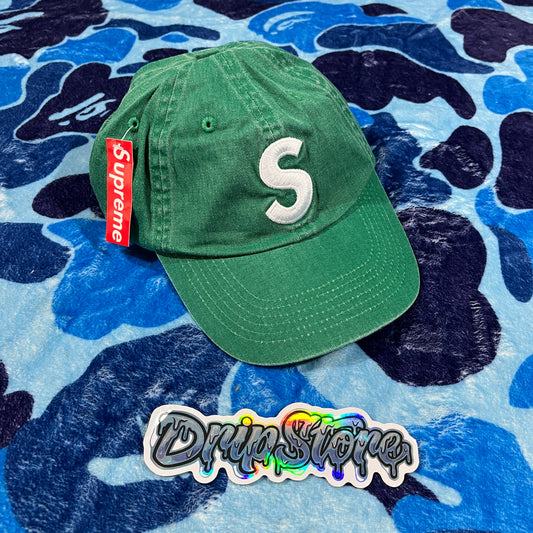 Gorra Supreme S Logo Verde