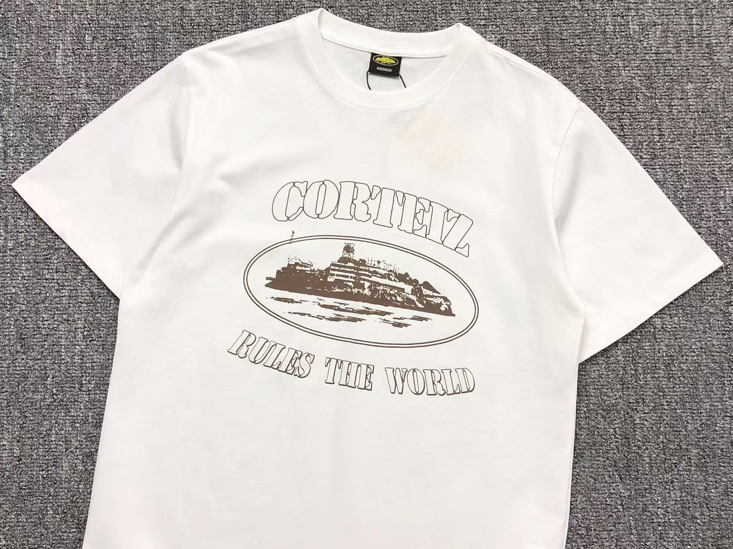 CORTEIZ ALCATRAZ RULES THE WORLD TEE WHITE