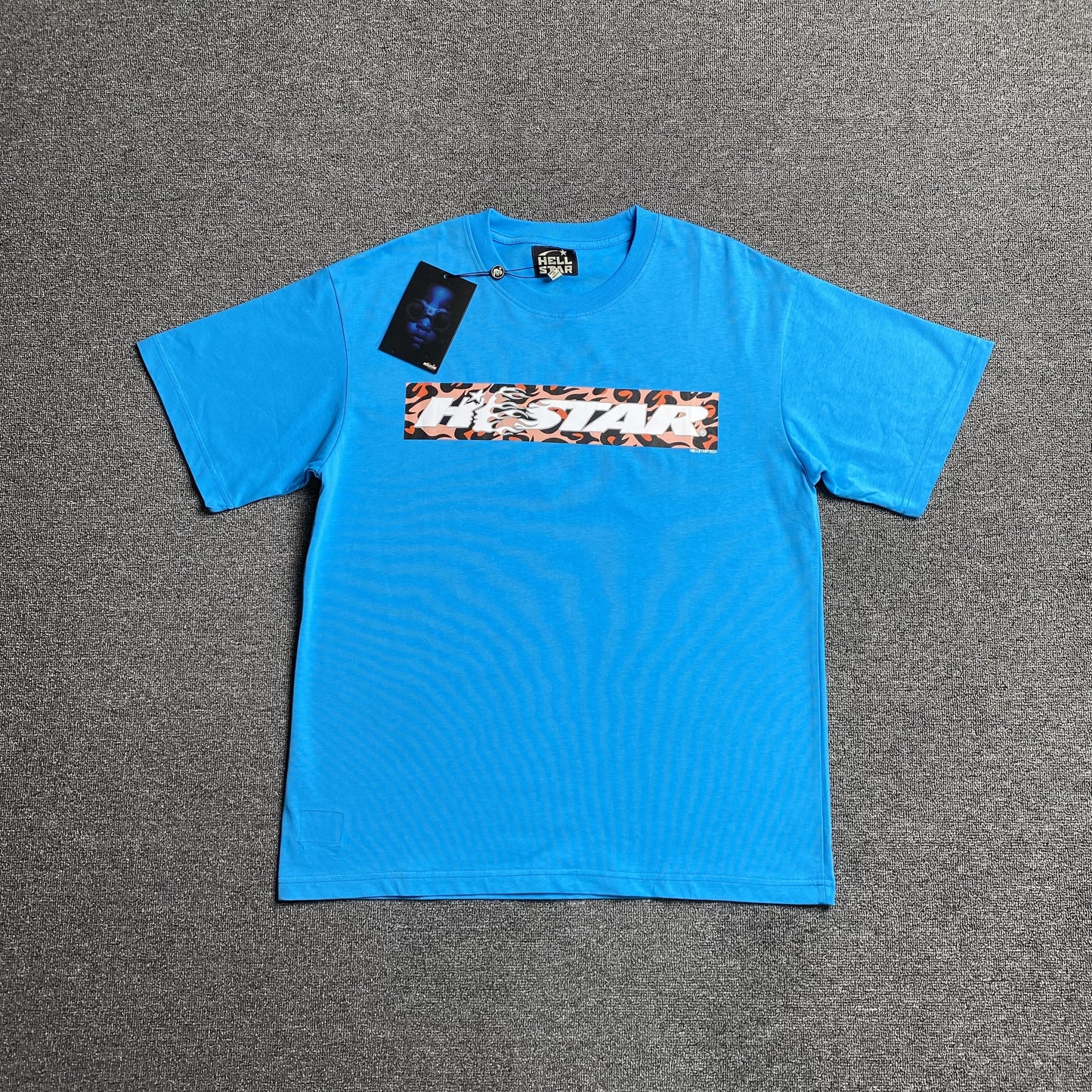 HELLSTAR BOX LOGO TEE BLUE