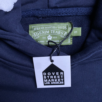 DENIM TEARS THE COTTON WREATH HOODIE NAVY