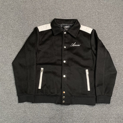 AMIRI VARSITY BOMBER JACKET BLACK