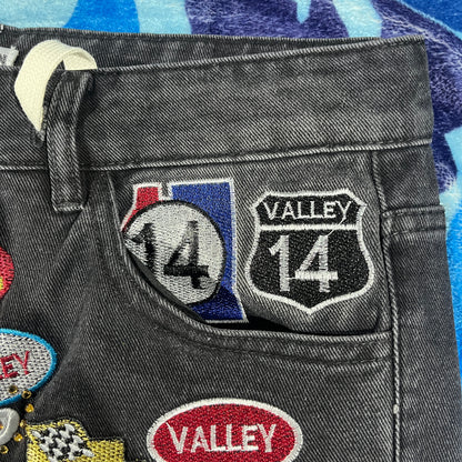 Bermuda Vale Forever Skittles Patch 1980s Denim 