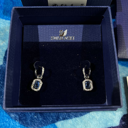 Aros Swarovski Millenia Plateado/Azul