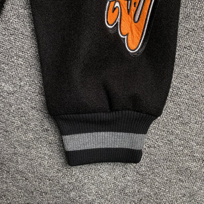 OFF WHITE GANG WOOL VARSITY JACKET BLACK