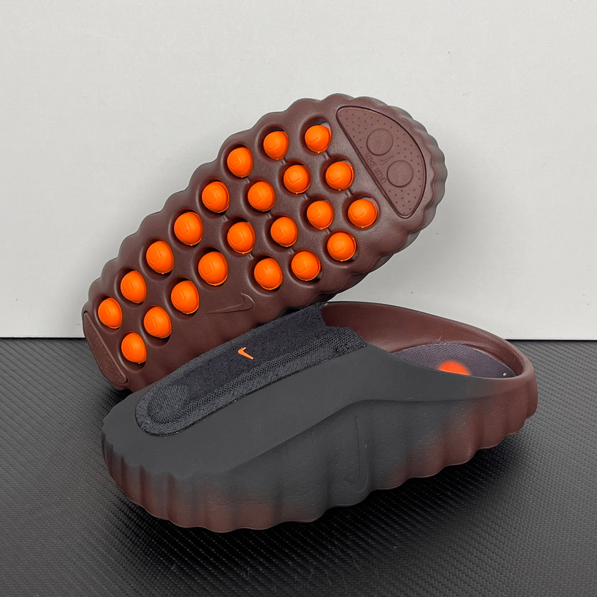 Nike Mind 001 Flyknit Slide Bronze Eclipse Total Orange