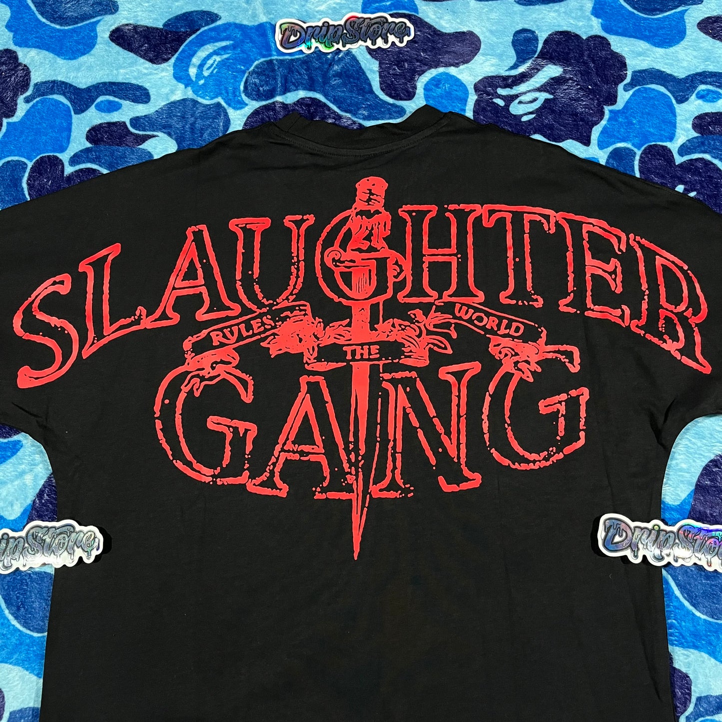 Remera Corteiz x Slaughter Gang 21 Savage Negra L y XL