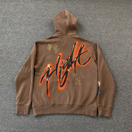 TRAVIS SCOTT X JORDAN FLIGHT BUZO HOODIE MARRON