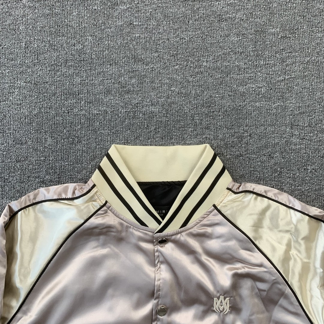 AMIRI SOUVENIR VARSITY BOMBER JACKET SAGE