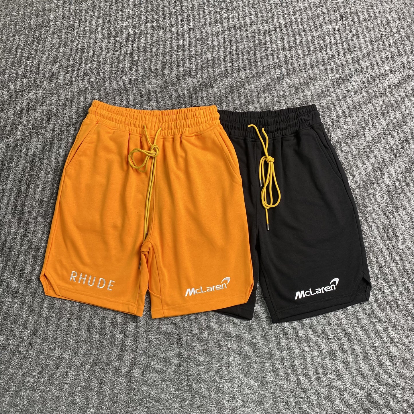 RHUDE X MCLAREN SHORTS BLACK