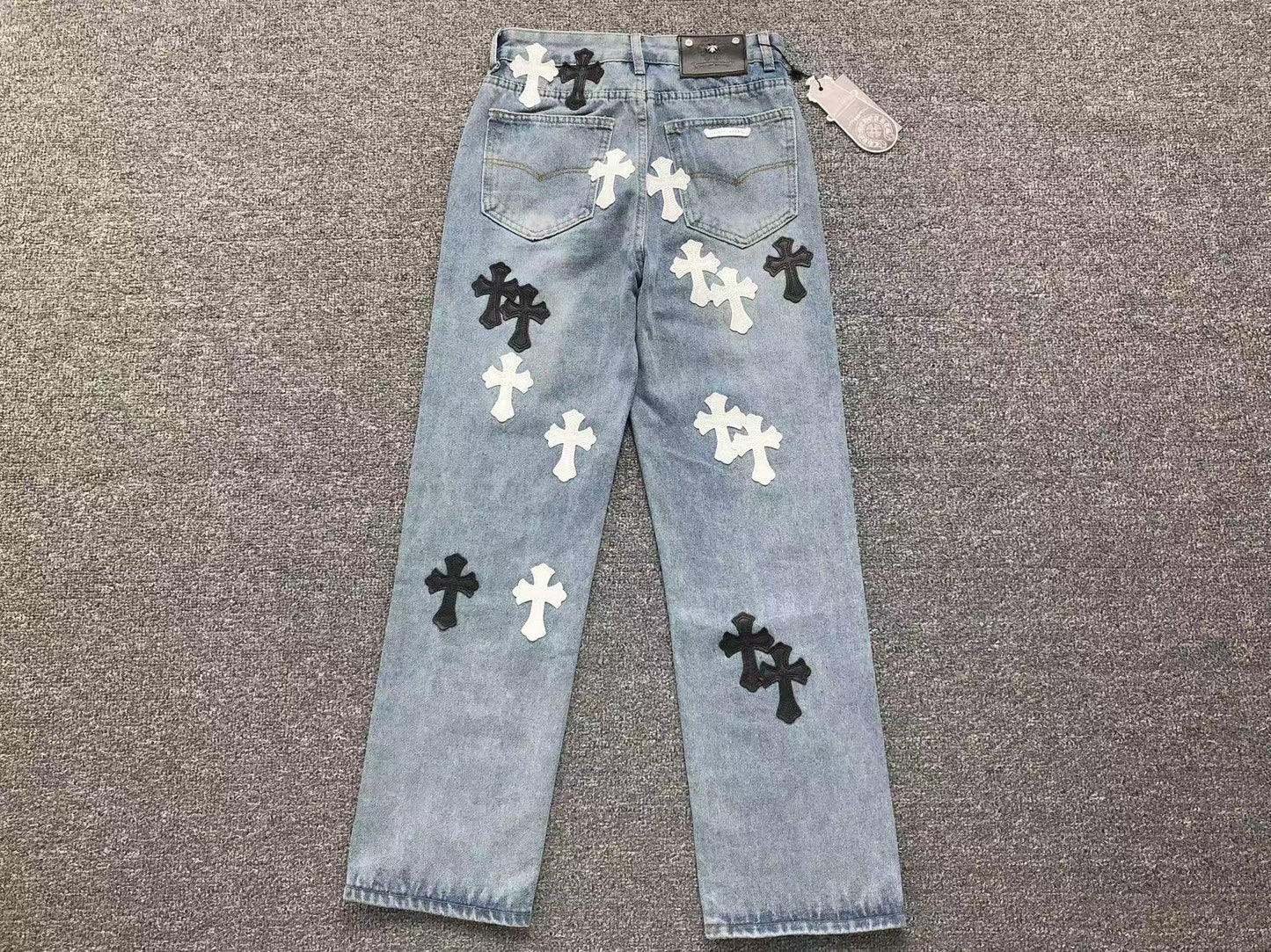 Chrome Hearts Cross Patch Pantalon Jeans Azul