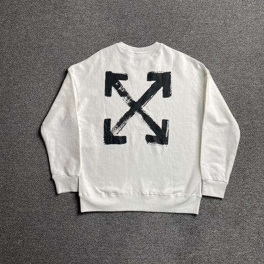 OFF WHITE PAINT ARROW CREWNECK WHITE