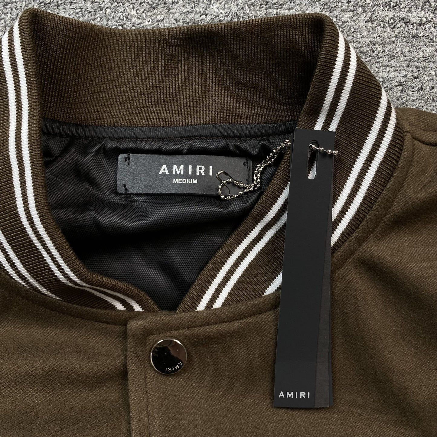 AMIRI EAGLE BOMBER JACKET BROWN