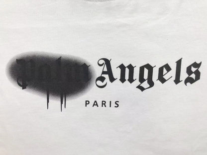 PALM ANGELS PARIS SPRAYED TEE WHITE