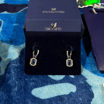 Aros Swarovski Millenia Plateado/Azul