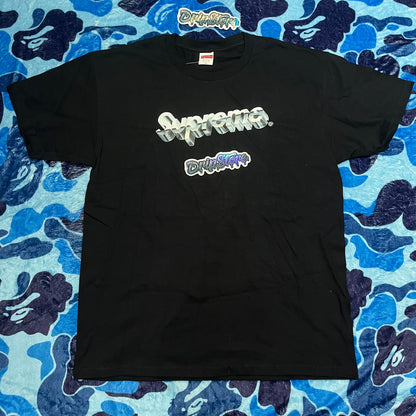 SUPREME CHROME LOGO TEE WHITE