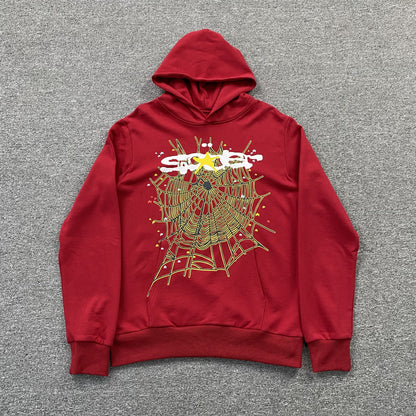 SP5DER LOGO HOODIE MAROON