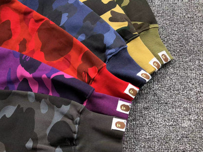 BAPE COLOR CAMO SHARK FULL ZIP HOODIE BLUE