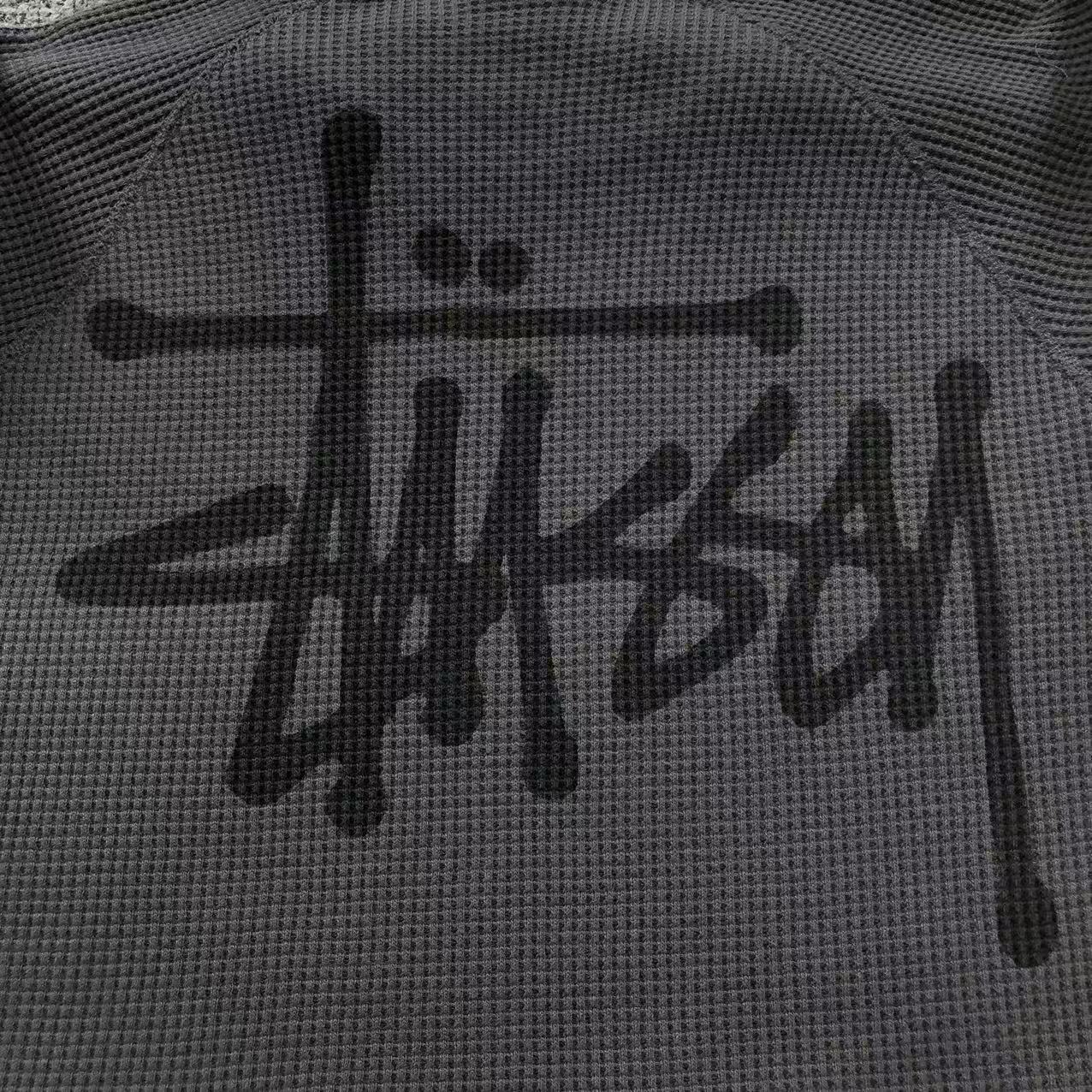 Remera Stussy Thermal Raglan Negra