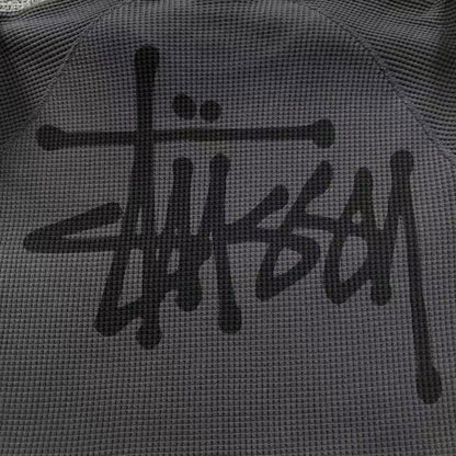 Remera Stussy Thermal Raglan Negra