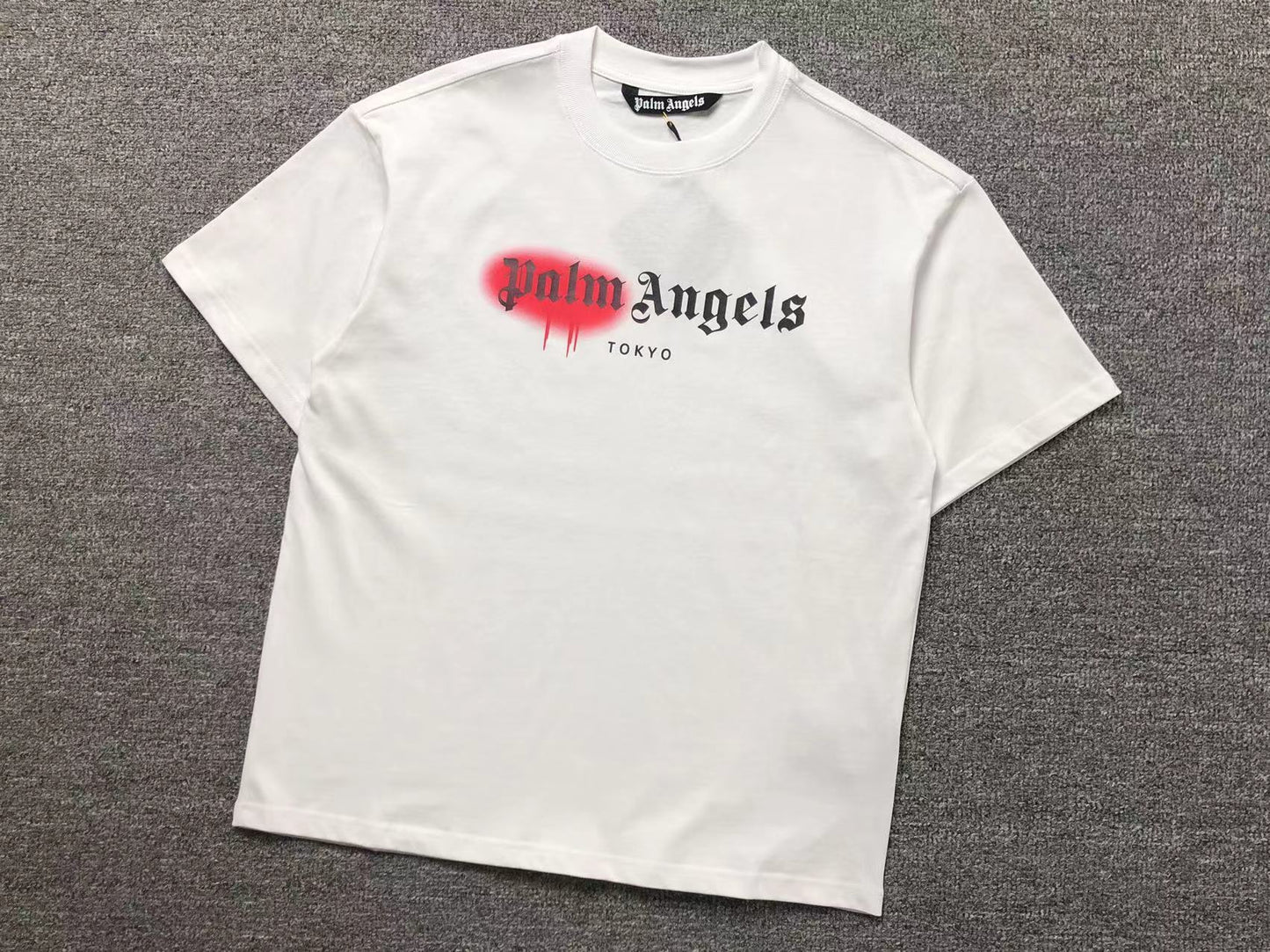 PALM ANGELS TOKYO SPRAYED TEE WHITE