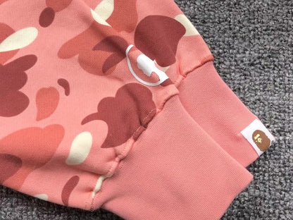 BAPE X BARBIE DOT CAMO SHARK FULL ZIP HOODIE PINK