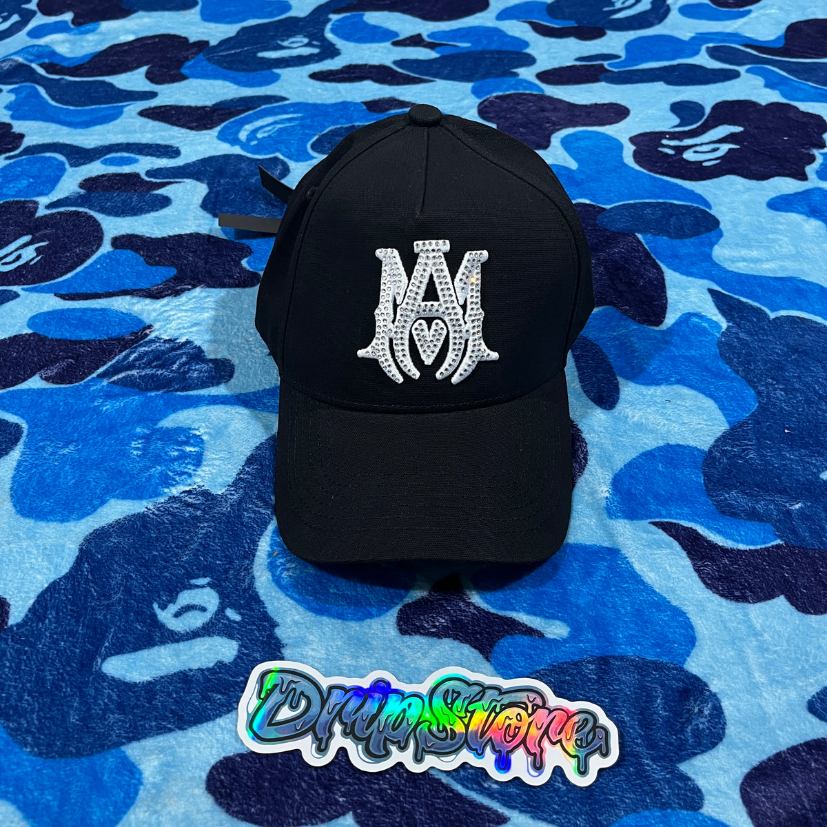 Gorra Amiri MA Brillos Blanca/Negra