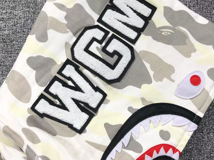 BAPE CITY CAMO SHARK WGM FULL ZIP HOODIE WHITE