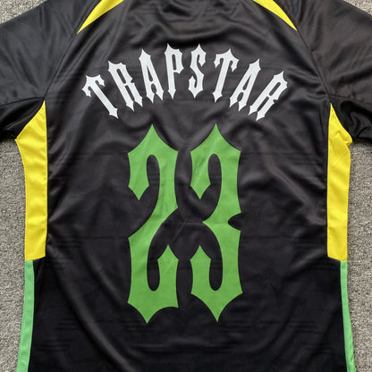 TRAPSTAR IRONGATE FOOTBALL JERSEY BLACK YELLOW