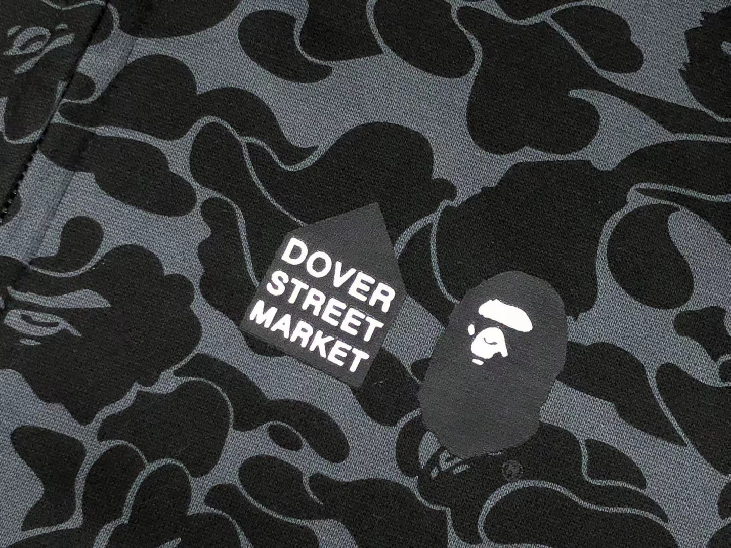 BAPE X DOVER STREET MARKET SPECIAL CAMO SHARK FULL ZIP HOODIE