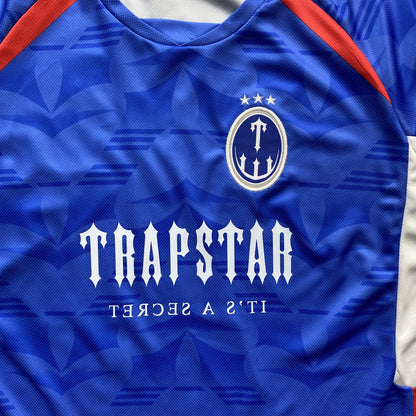 TRAPSTAR IRONGATE FOOTBALL JERSEY BLUE RED