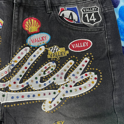 Bermuda Vale Forever Skittles Patch 1980s Denim 