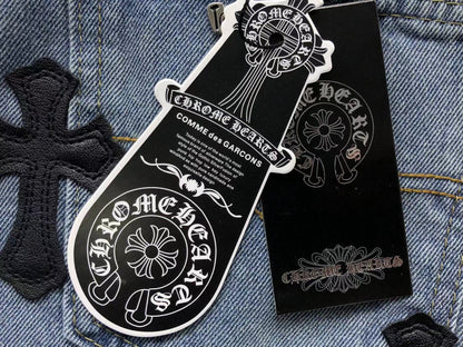 Chrome Hearts Cross Patch Pantalon Jeans Azul